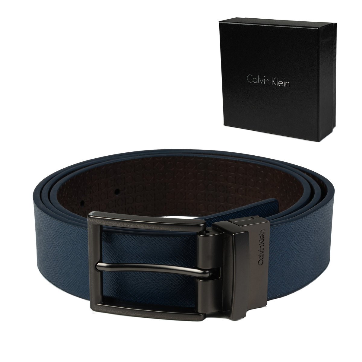 Pasek męski Calvin Klein skóra dwustronny HC0337B5700218+ pudełko