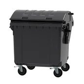 Kosze na śmieci - B2B Partner Plastikowy śmietnik do segregacji odpadu CLE 1100, antracyt MGBStandard1100,šedá - miniaturka - grafika 1