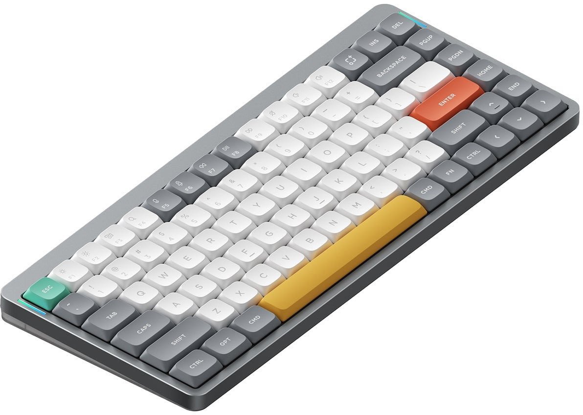 Nuphy Air75 V2 Wireless Mechanical Keyboard Slim Lunar Gray Moss
