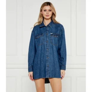 Guess Jeans Jeansowa koszula Oversize fit - Koszule damskie - miniaturka - grafika 1