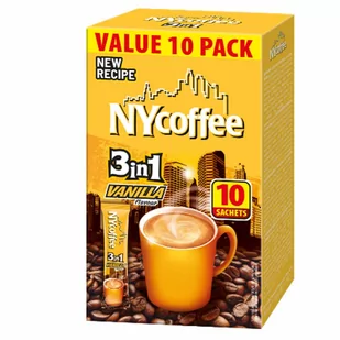 Kawa Rozpuszczalna Instant Napój Kawowy 3in1 3w1 Wanilia NYcoffe 10szt - Kawa - miniaturka - grafika 1