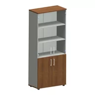 Regały - Regał R-80-5C SILVER ORZECH CAMARO + SZARA PLATYNA - miniaturka - grafika 1