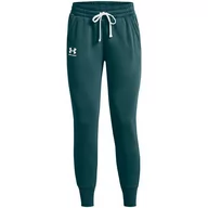 Spodnie damskie - Spodnie damskie Under Armour Rival Fleece Joggers zielone 1356416 716-XXL - miniaturka - grafika 1