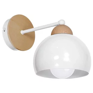 Luminex Kinkiet lampa ścienna Dama 1x60W E27 biały/brzoza 0642 - Lampy ścienne - miniaturka - grafika 1