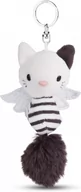 Maskotki i pluszaki - NICI wieszak/brelok na klucze anioł kot 12 cm biało czarny - miniaturka - grafika 1