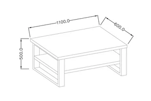 Stolik kawowy Halle 99 - dąb wotan - Ławy i stoliki kawowe - miniaturka - grafika 2