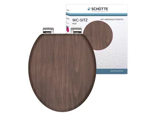 Schütte Deska sedesowa MDF z funkcją cichego opadania (Imitacja ciemnego drewna) - Deski sedesowe - miniaturka - grafika 1