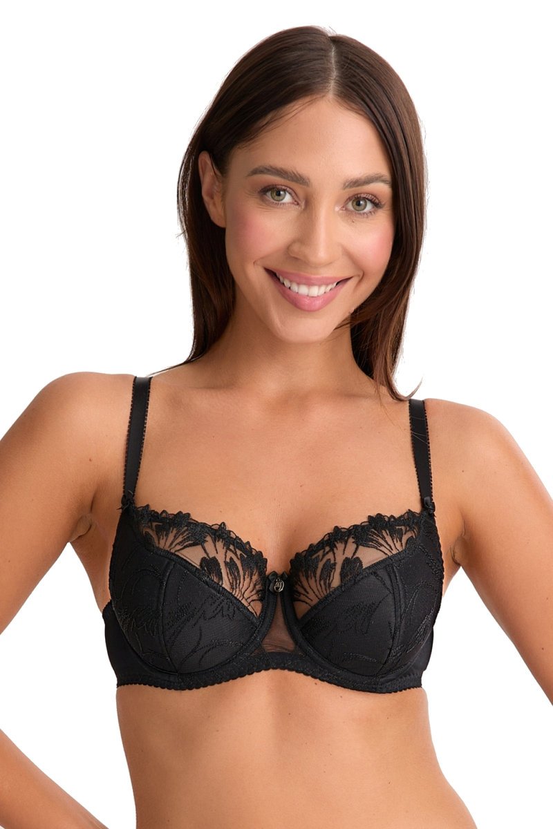Biustonosz GAIA Semi-Soft Paris 1302 półusztywniany czarny 80G