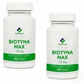 Włosy, skóra, paznokcie - 2x Biotyna Max 10 mg - 120 tabletek MEDFUTURE - miniaturka - grafika 1