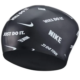 Nike Swim Swim Logo Czepek silikonowy, black One Size 2020 Czepki pływackie NESSA205-1-OS - Pływanie - miniaturka - grafika 1
