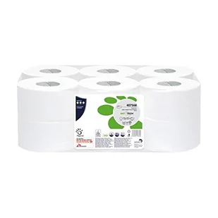 Jumbo Papernet 407568 papier toaletowy BioTech Mini Pure celulozy żagiel Embossing Micro pił 12 rolki biały - Papier toaletowy - miniaturka - grafika 1