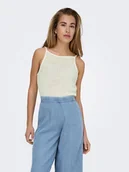 Koszulki i topy damskie - ONLY Top dzianinowy w kolorze kremowym - miniaturka - grafika 1