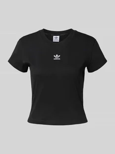 T-shirt z wyhaftowanym logo - Koszulki i topy damskie - miniaturka - grafika 1