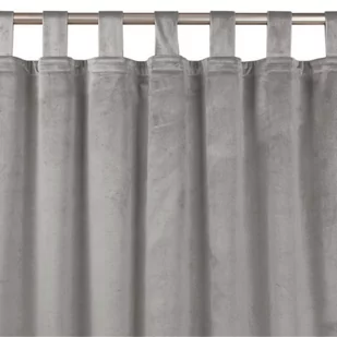 Zasłona VILA kolor szary styl klasyczny szelki 10 cm velvet 400x245 homede - CURT/HOM/VILA/VELVET/TAB/GREY/400x245 - Zasłony - miniaturka - grafika 1