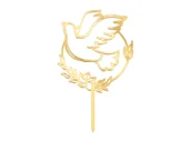 Ciasta i półprodukty do ciast - Topper na tort Gołąb złoty - 1 szt. - miniaturka - grafika 1