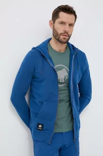 Bluzy męskie - Mammut bluza dresowa ML Hooded kolor niebieski - grafika 1