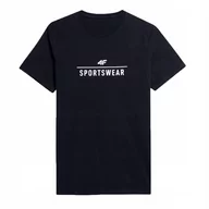 Koszulki męskie - 4F T-Shirt Koszulka Męska Ttshm539 Granatowa L - miniaturka - grafika 1