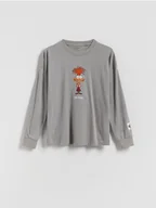 Bluzki dla chłopców - Reserved - Longsleeve z nadrukiem Inside Out - ciemnoszary - miniaturka - grafika 1