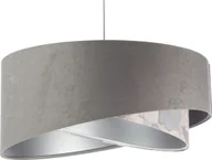 Lampy sufitowe - Lampa wisząca Lumes Szara welurowa lampa wisząca z wzorem - EXX18-Potisa - miniaturka - grafika 1