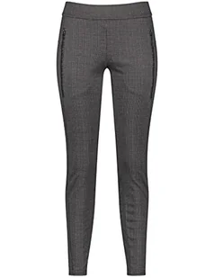 GERRY WEBER Edition Damskie spodnie slim fit, szare/czarne nadruk, 46 - Spodnie damskie - miniaturka - grafika 1