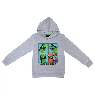 Bluza Minecraft, 146 cm, wzór Survival Mode, z kapturem - Bluzy dla chłopców - miniaturka - grafika 1