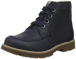 Botki damskie - Clarks Chłopięce botki Heath Lace T, niebieski - grantowy - 20 EU - grafika 1