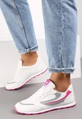 Buty sportowe damskie - Biało-Różowe Buty Sportowe Regines - miniaturka - grafika 1