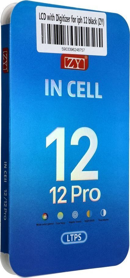 OEM Wyświetlacz do iPhone 12 / 12 Pro z ekranem dotykowym czarnym ZY-LTPS IC Transferable