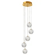 Lampy sufitowe - Lampa wisząca Diamond 5 5xLED CCT złota LP-2202/5P GD - Light Prestige - miniaturka - grafika 1