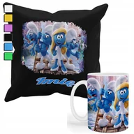 Gadżety dla niej i dla niego - ZESTAW KUBEK + POSZEWKA Z NADRUKIEM-DLA FANA PREZENT THE SMERFS +IMIĘ - miniaturka - grafika 1