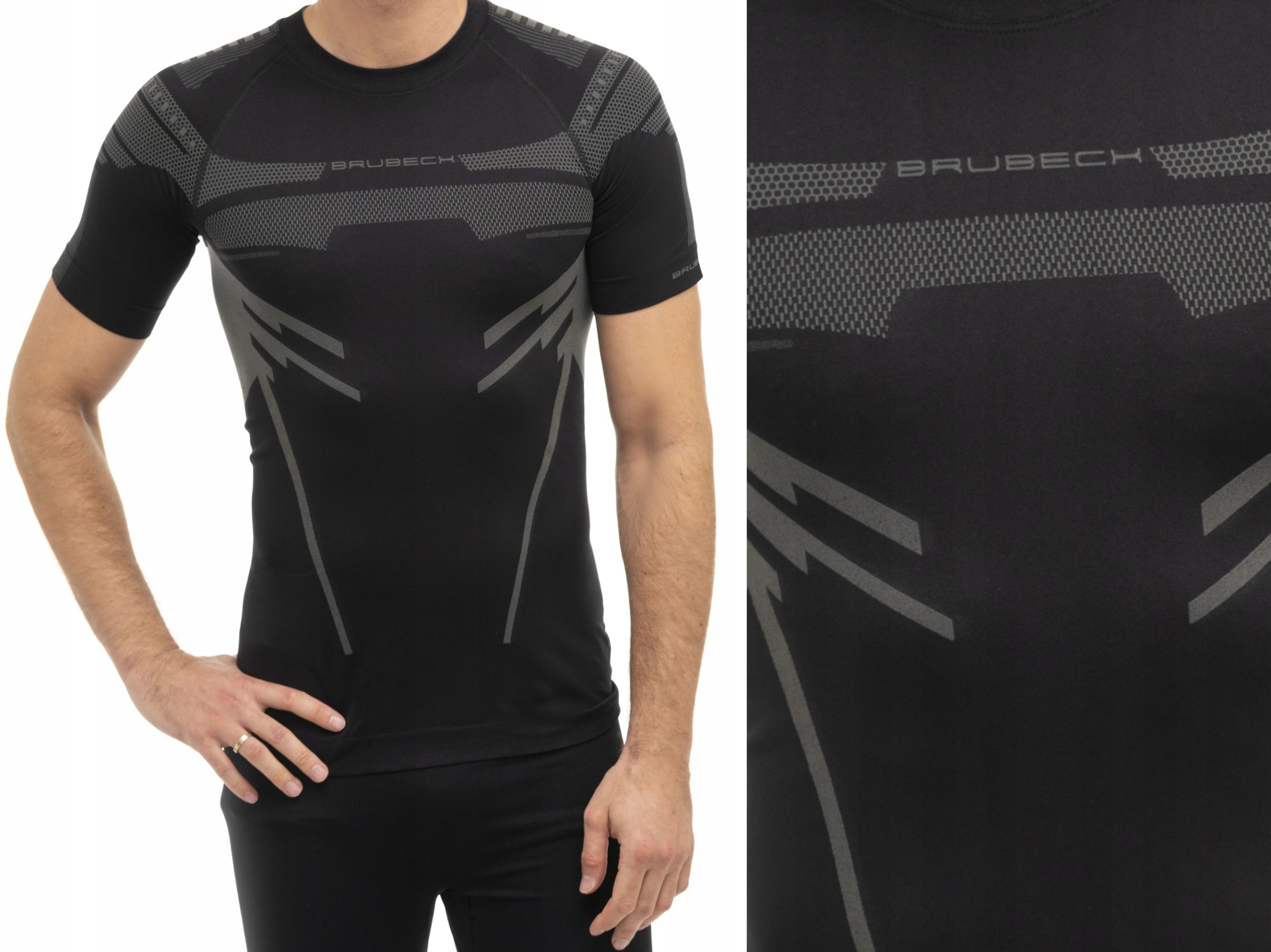 Oddychająca Podkoszulka Męska Do Biegania Brubeck Dry -XL Nieocierająca