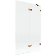 Parawany nawannowe - Mexen Lunar parawan nawannowy 2-skrzydłowy prawy 110 x 150 cm, transparent, różowe złoto - 897-110-100-60-00-P - miniaturka - grafika 1