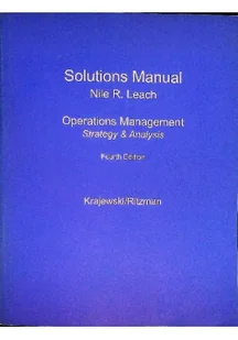 Solutions Manual to Operations Management Strategy and Analysis - Zarządzanie - miniaturka - grafika 1