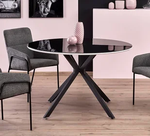 Elior Szklany stół Adelo - czarny - Stoły - miniaturka - grafika 1