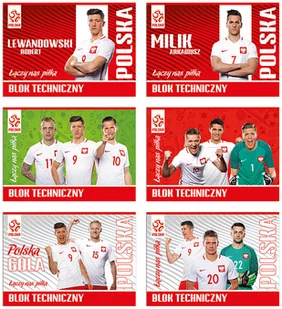 Inter-druk BLOK TECHNICZNY A4 10 KARTEK PZPN PIŁKARZE POLSKI - Szkolne artykuły papiernicze - miniaturka - grafika 1