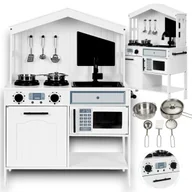 Zabawki AGD - Kuchnia Drewniana Dziecięca Zabawka Edukacyjna Dla Dzieci AGD z Akcesoriami - miniaturka - grafika 1