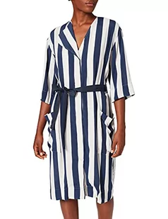 Libertine Libertine Damska sukienka kimono w paski, Niebieski (Navy Stripe 4), M - Sukienki - miniaturka - grafika 1