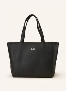 Calvin Klein Torba Shopper Medium Z Kieszenią Na Laptop schwarz - Torebki damskie - miniaturka - grafika 1