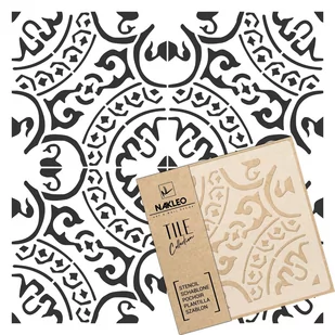 Nakleo szablon malarski // płytki - kafelki // JUBERRI - 10x10cm - Szablony malarskie - miniaturka - grafika 2