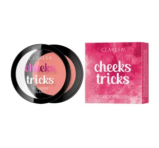 CLARESA - CHEEKS TRICKS - Powder Blush - Róż prasowany - 4 g - 01 Charm - Róże do policzków - miniaturka - grafika 1