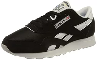 Sneakersy damskie - Reebok Męskie klasyczne nylonowe sneakersy, czarny - Czarny Czarno-bia?y - 42 EU - grafika 1