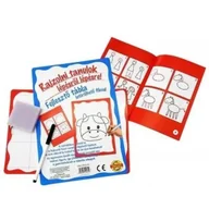 Zabawki kreatywne - Uczę się rysować krok po kroku: tablica do rysowania zmywalnym markerem - różne, w języku węgierskim - miniaturka - grafika 1