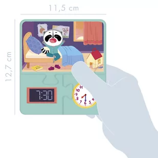 Puzzle 3-częściowe Nauka Zegara - Zabawki kreatywne - miniaturka - grafika 1