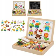 Tablice dla dzieci - TABLICA EDUKACYJNA MAGNETYCZNA KREDOWA SUCHOŚCIERALNA DO DZIECI FARMA ZI-12 - miniaturka - grafika 1