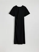 Sukienki - Reserved - Sukienka z marszczeniem - czarny - miniaturka - grafika 1