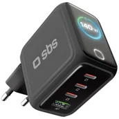 Ładowarki do telefonów - Ładowarka sieciowa SBS GAN 140W Czarny - miniaturka - grafika 1