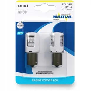 Żarówki Narva 12V P21 Red Led 2.8W BA15s Off-Road - Żarówki samochodowe - miniaturka - grafika 1