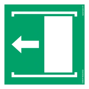 AE034 PRZESUNĄĆ W LEWO ABY OTWORZYĆ, FS - FOLIA SAMOPRZYLEPNA FOTOLUMINESCENCYJNA; (350X350MM) - Systemy ekspozycyjne i znaki informacyjne - miniaturka - grafika 1