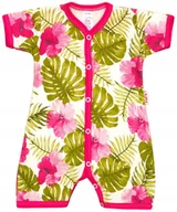 Pajacyki dla niemowląt - PAJAC KRÓTKI rękaw rampers KWIATY 56 KLEKLE - miniaturka - grafika 1