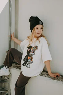 T-shirt oversize Robot Teddy - Koszulki dla chłopców - miniaturka - grafika 1